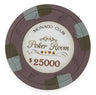 Brown $25,000 Monaco Club poker chip