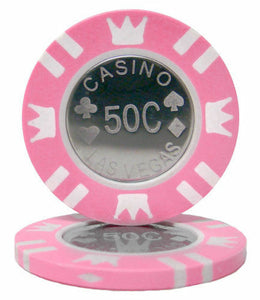 1000 Coin Inlay Poker Chip Set with Acrylic Case