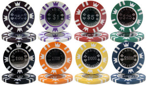 1000 Coin Inlay Poker Chip Set with Aluminum Case