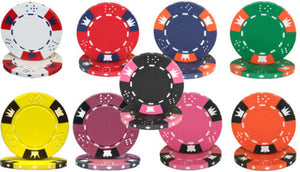 500 Crown & Dice Poker Chip Set with Black Aluminum Case