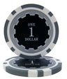 Gray $1 Eclipse poker chip