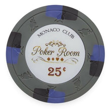 Load image into Gallery viewer, (25) 25 Cent Monaco Club Poker Chips