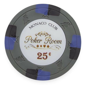 (25) 25 Cent Monaco Club Poker Chips