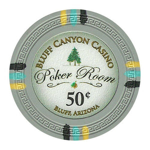 (25) 50 Cent Bluff Canyon Poker Chips