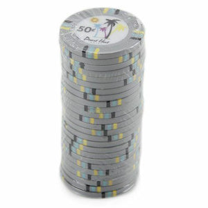 (25) 50 Cent Desert Heat Poker Chips