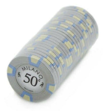 Load image into Gallery viewer, (25) 50 Cent Milano Poker Chips