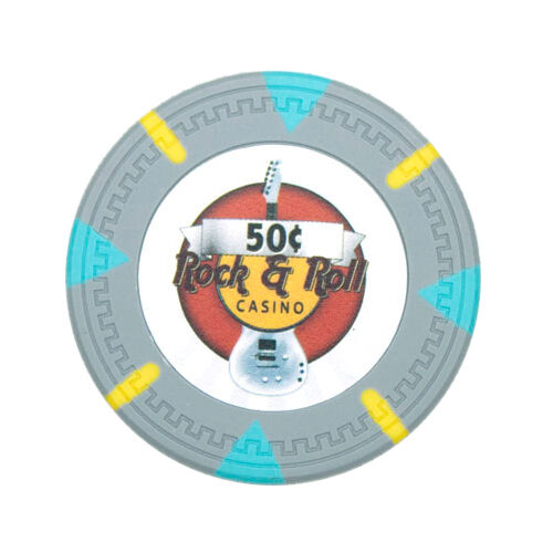 (25) 50 Cent Rock & Roll Poker Chips
