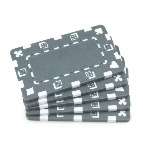 (5) Gray Poker Plaques