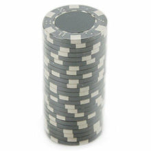 Load image into Gallery viewer, (25) Gray Striped Dice Poker Chips
