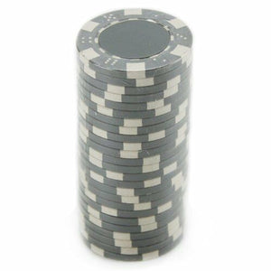 (25) Gray Striped Dice Poker Chips