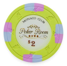 Load image into Gallery viewer, (25) $2 Monaco Club Poker Chips