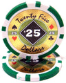 Green $25 Black Diamond poker chip