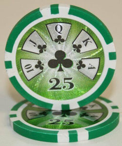 (25) $25 High Roller Poker Chips