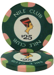 (25) $25 Nile Club Poker Chips
