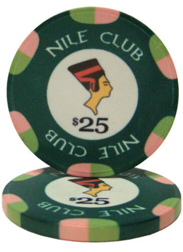 (25) $25 Nile Club Poker Chips