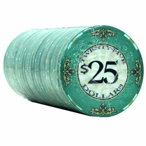 (25) $25 Scroll Poker Chips