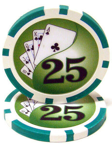 (25) $25 Yin Yang Poker Chips