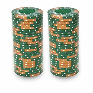 (25) Green Crown & Dice Poker Chips