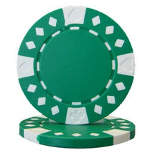 Load image into Gallery viewer, (25) Green Diamond Suited Poker Chips