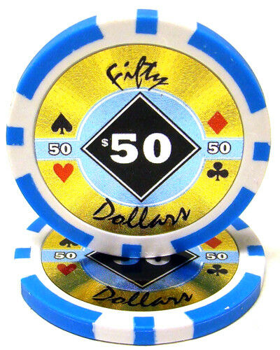 (25) $50 Black Diamond Poker Chips