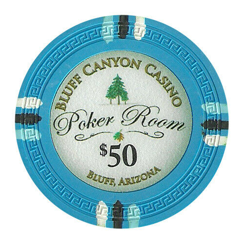 (25) $50 Bluff Canyon Poker Chips
