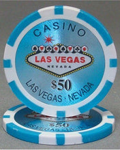 Load image into Gallery viewer, (25) $50 Las Vegas Poker Chips