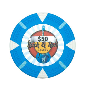 (25) $50 Rock & Roll Poker Chips