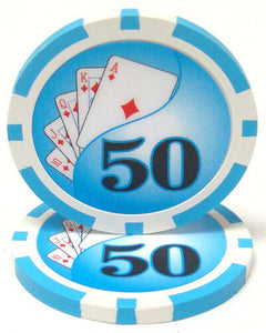 (25) $50 Yin Yang Poker Chips