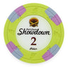 Light green $2 Showdown poker chip