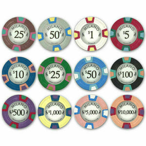 Milano Poker Chip Sample Set