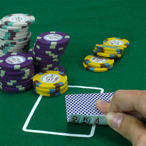500 Monaco Club Poker Chip Set with Black Aluminum Case