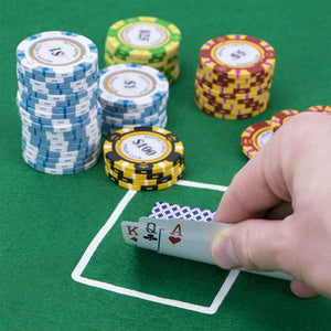 500 Monte Carlo Poker Chip Set with Black Aluminum Case