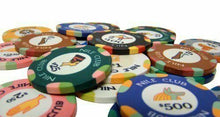 Load image into Gallery viewer, 1000 Nile Club Ceramic Poker Chip Set with Rolling Aluminum Case