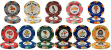 Load image into Gallery viewer, 500 Nile Club Ceramic Poker Chip Set with Aluminum Case
