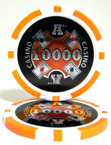 (25) $10000 Ace Casino Poker Chips