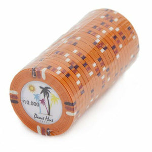 (25) $10000 Desert Heat Poker Chips