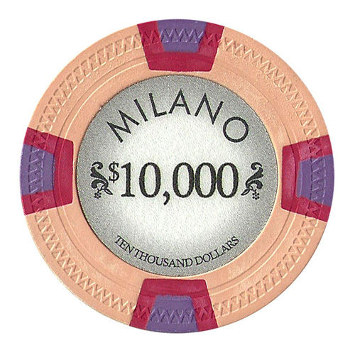 (25) $10000 Milano Poker Chips