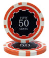Orange 50¢ Eclipse poker chip