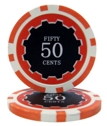 (25) 50 Cent Eclipse Poker Chips