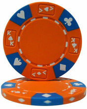 Load image into Gallery viewer, (25) Orange Ace King Suited Poker Chips