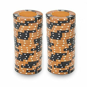 (25) Orange Crown & Dice Poker Chips