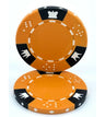 Orange Crown & Dice poker chip