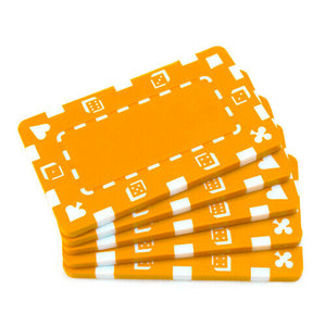 (5) Orange Poker Plaques
