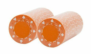 (25) Orange Suited Poker Chips