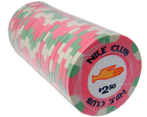 (25) $2.50 Nile Club Poker Chips
