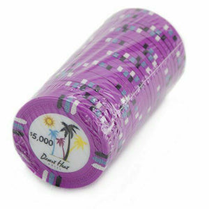 (25) $5000 Desert Heat Poker Chips