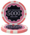Pink $5,000 Eclipse poker chip