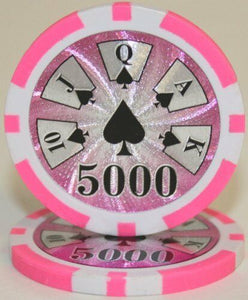 (25) $5000 High Roller Poker Chips
