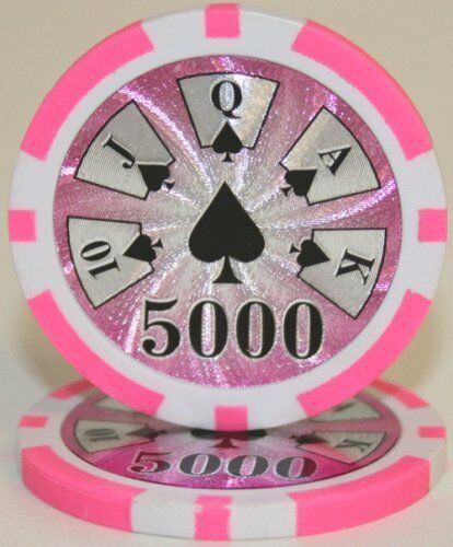 (25) $5000 High Roller Poker Chips