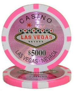 (25) $5000 Las Vegas Poker Chips